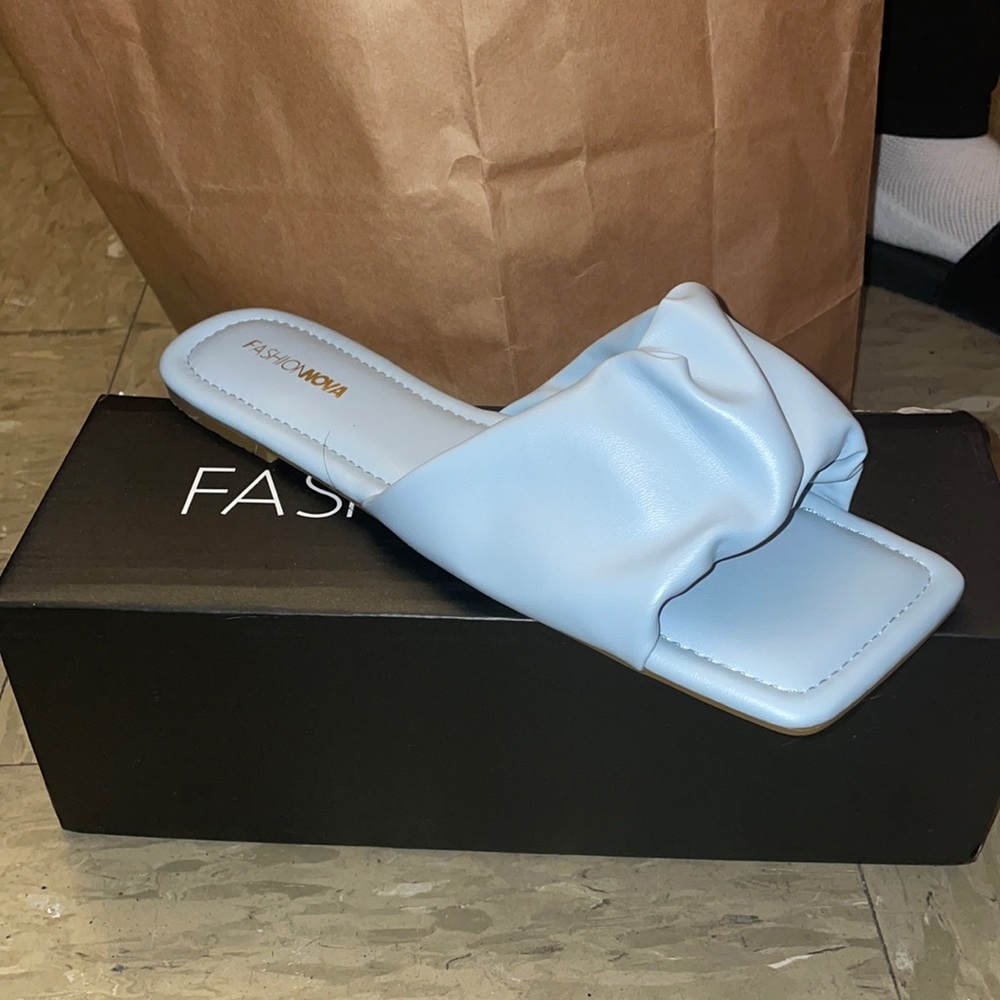 Light Blue sandal size 10 slides